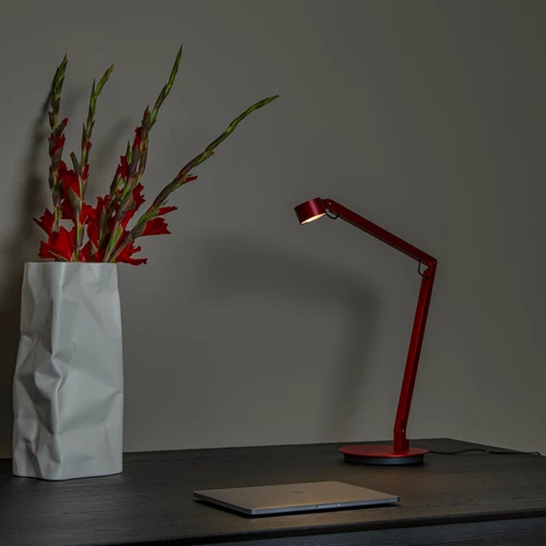 Lucide OGDEN - Desk lamp- LED 3 StepDim - 1x7W 3000K - Red | Premium - atmosphere 1